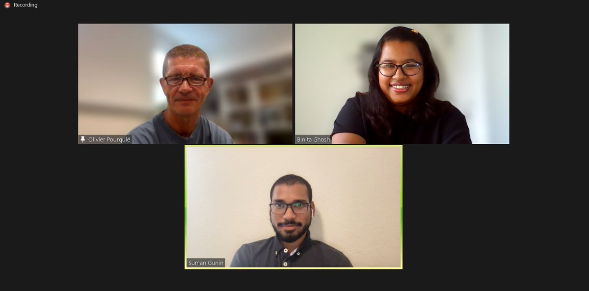 What an amazing conversation we had this weekend with @PourquieOlivier. 
Stay tuned for the complete video. 
#stemcells #Harvard #AcademicTwitter #sciencetwitter