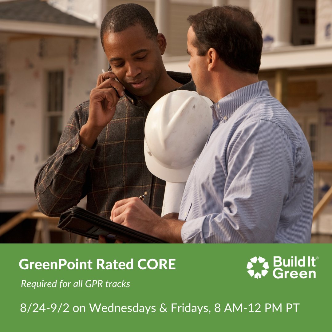 GreenPointRated's tweet image. GreenPoint Rated (GPR) CORE is a great introduction to GPR systems, requirements, and verification protocols for select measures! It starts in just 2️⃣ days, so don’t miss your chance to register here: bit.ly/3wpiTma

#greenbuilding #energyefficiency #healthyhomes