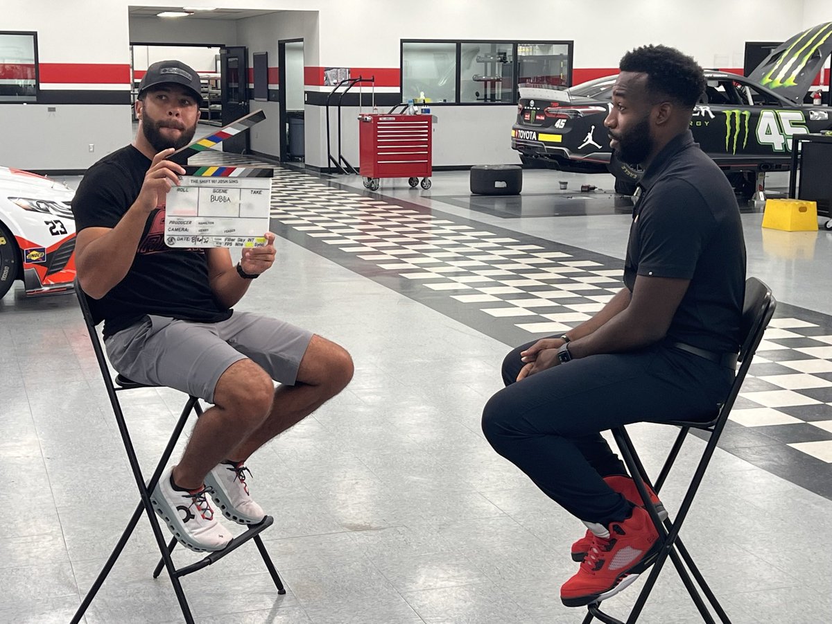 Josh Sims (@joshrsims) on Twitter photo Catching up w/ <a href="/BubbaWallace/">Bubba Wallace</a> for “The Shift” this week ahead of the regular season finale at <a href="/DAYTONA/">Daytona International Speedway</a>
<a href="/NASCARONFOX/">FOX: NASCAR</a> <a href="/23XIRacing/">23XI Racing</a> Catching up w/ <a href="/BubbaWallace/">Bubba Wallace</a> for “The Shift” this week ahead of the regular season finale at <a href="/DAYTONA/">Daytona International Speedway</a>
<a href="/NASCARONFOX/">FOX: NASCAR</a> <a href="/23XIRacing/">23XI Racing</a>