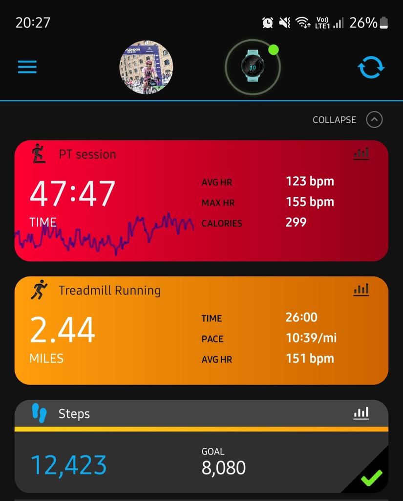#NursesActive keep forgetting to post 🤦‍♀️today I remembered. PT session and a pre session treadmill run. Feeling fit and fabulous!!!