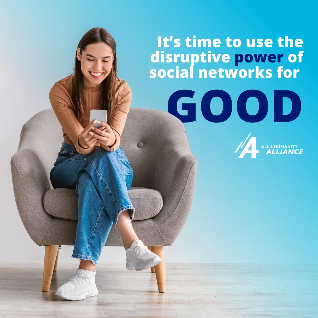 a4halliance's tweet photo. Let's use the disruptive power of social networks for good. 

Share your voice. Follow us and post on social media. #A4HAlliance 💙 https://t.co/oIF1fKJxHg