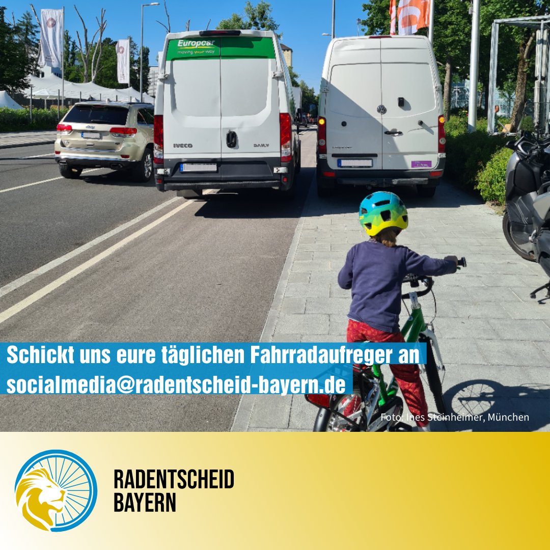 4 Bilder, 1 Ausweg: Radentscheid Bayern!🚲 
Schickt uns eure Best &amp; Worst Practice Bilder an socialmedia@radentscheid-bayern.de! 

Damit nicht die Fahrradwege, sondern die schlechten Voraussetzungen fürs Fahrradfahren ein „Ende“ nehmen.
#radentscheidBY