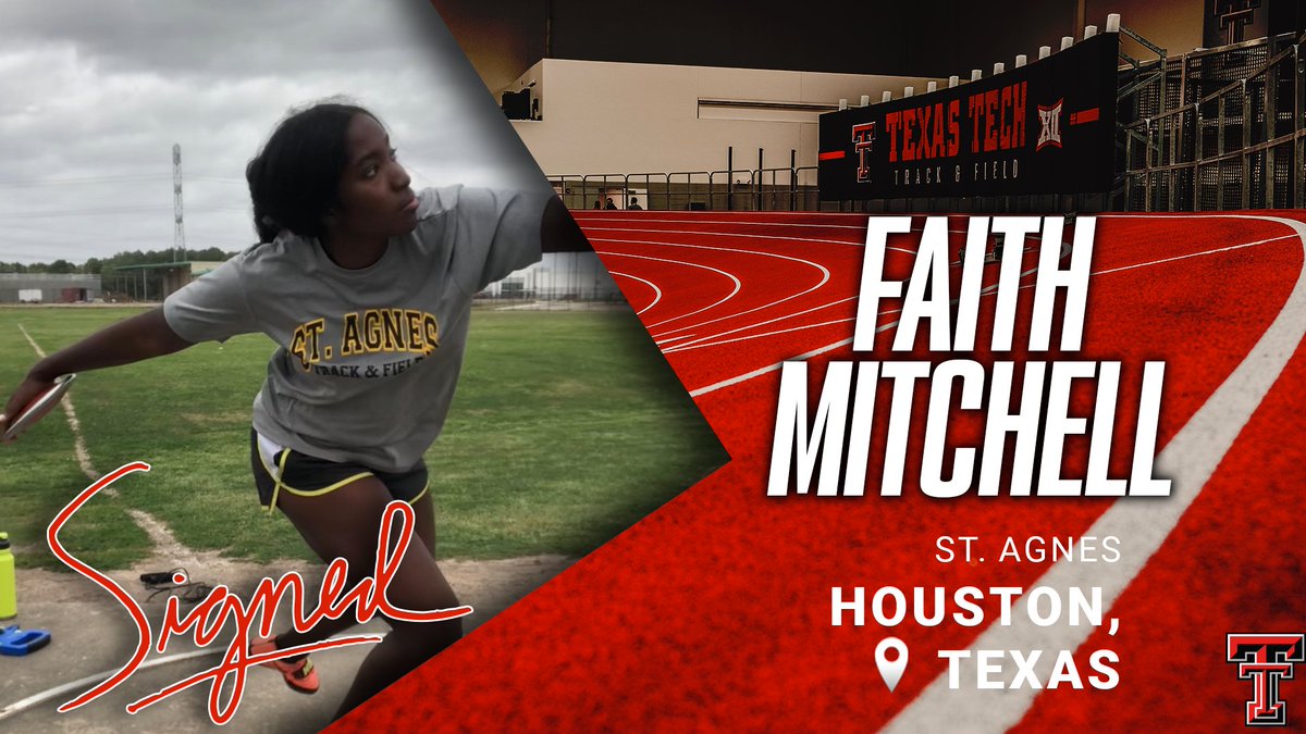 BOOM 💥

A State champion in the discus and shot put (3rd at Nationals), welcome to Lubbock, Faith!

#WreckEm | <a href="/faith_mitchell2/">faith</a>