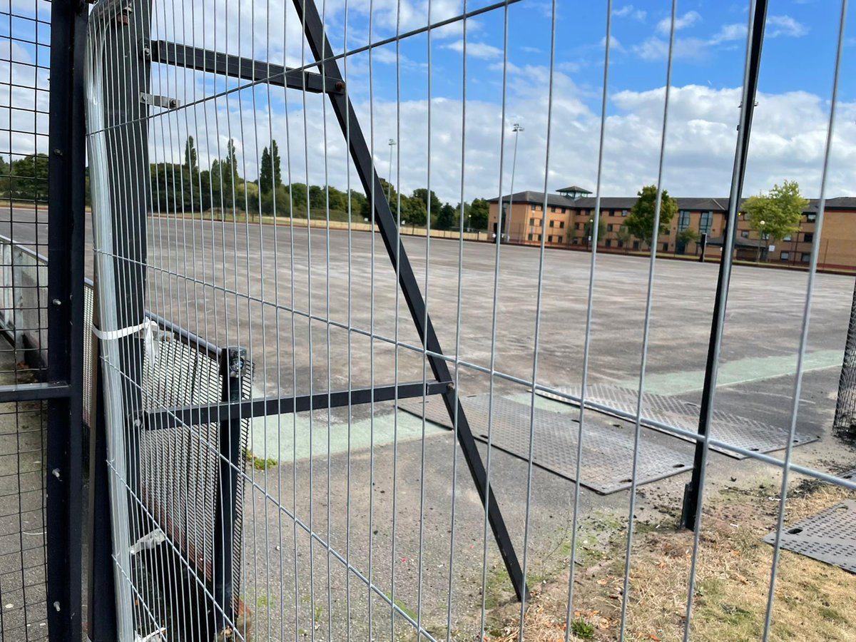 The only hockey pitch in Stafford is being relaid for yet another football pitch. 👍 for <a href="/EnglandHockey/">England Hockey</a> success in #cwg2012 but now kids in Stafford can't join a hockey club playing locally. <a href="/StaffordHockey/">Stafford Hockey Club</a> will survive but urgently need a pitch. <a href="/DCMS/">Department for Culture, Media and Sport</a>, <a href="/Staffordbc/">Stafford BC</a>