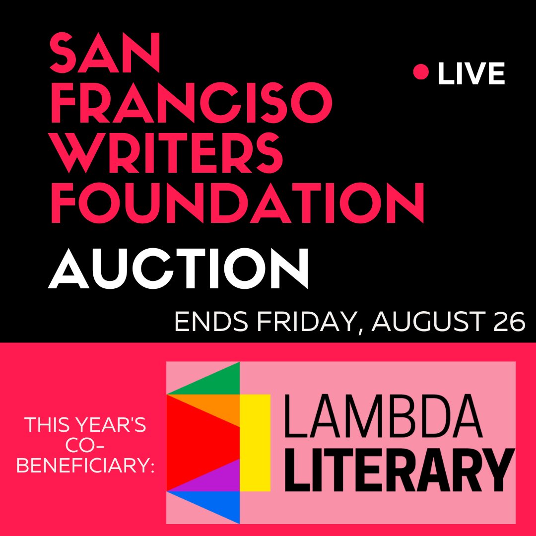 SFWC's tweet image. Thanks to a generous outpouring of donations from bestselling authors, top literary agents, publishers, PR professionals, and others for the San Francisco Writers Foundation eBay-hosted online auction. This year’s co-beneficiary is @LambdaLiterary 
Bid: buff.ly/2WIV7hw