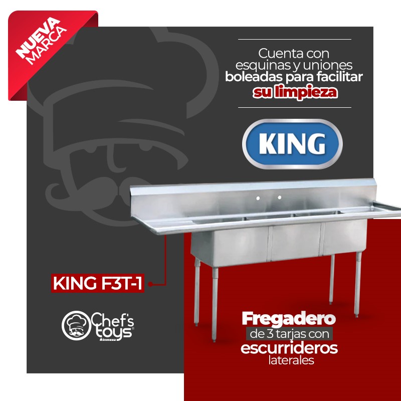 Chefstoysmx's tweet photo. Gracias a su gran tamaño y escurrideros laterales, el Fregadero KING F3T-1 agilizará las labores de lavado. Conoce a detalle este modelo aquí: 🌐 https://t.co/3yCc9T1hI0
Escríbenos al WhatsApp: 33 1360 4857
#chefstoys #todoparatucocina #equipos #fregadero #king https://t.co/PSEZCVWYJf