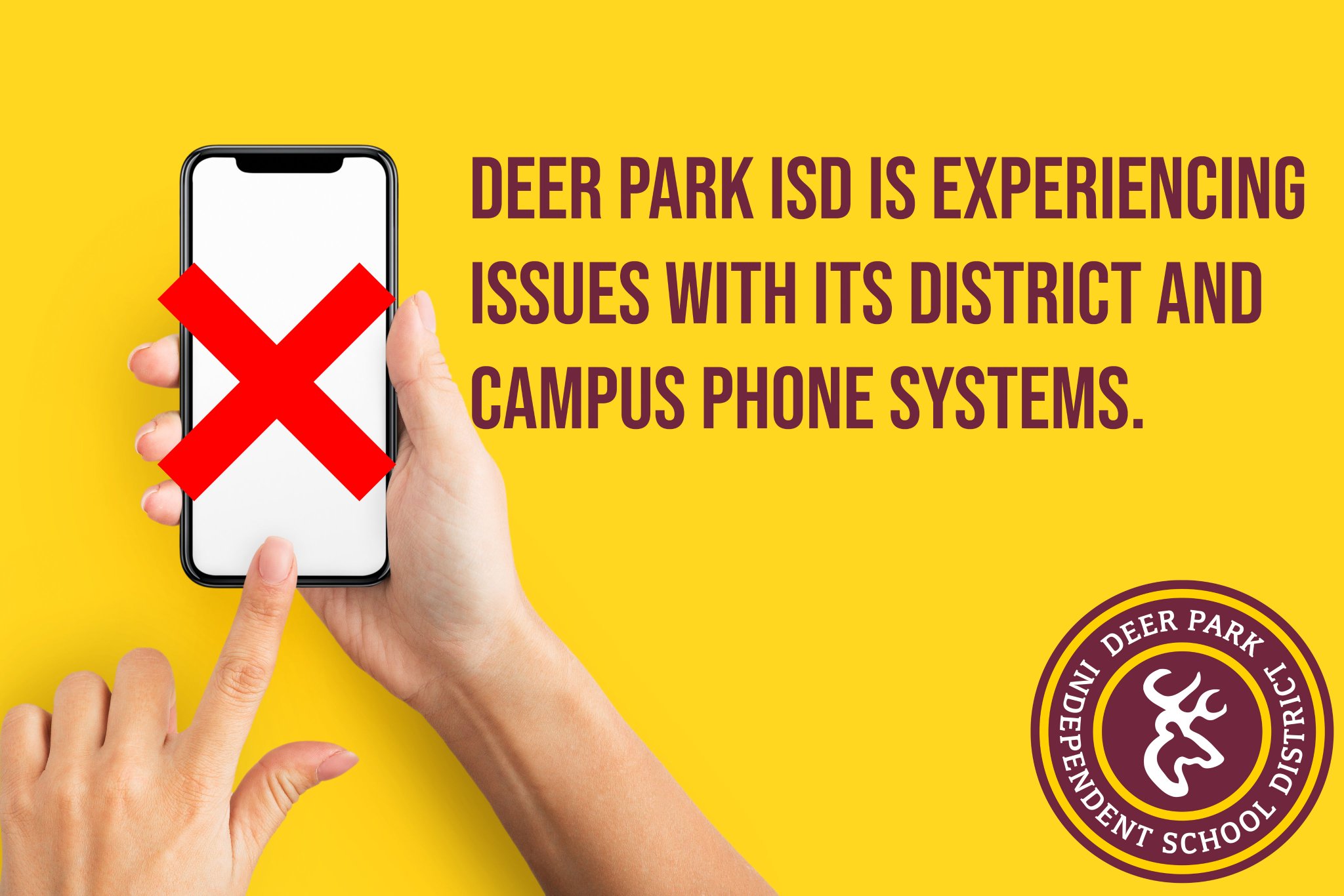 Deer Park ISD on Twitter "Deer Park ISD is experiencing issues with