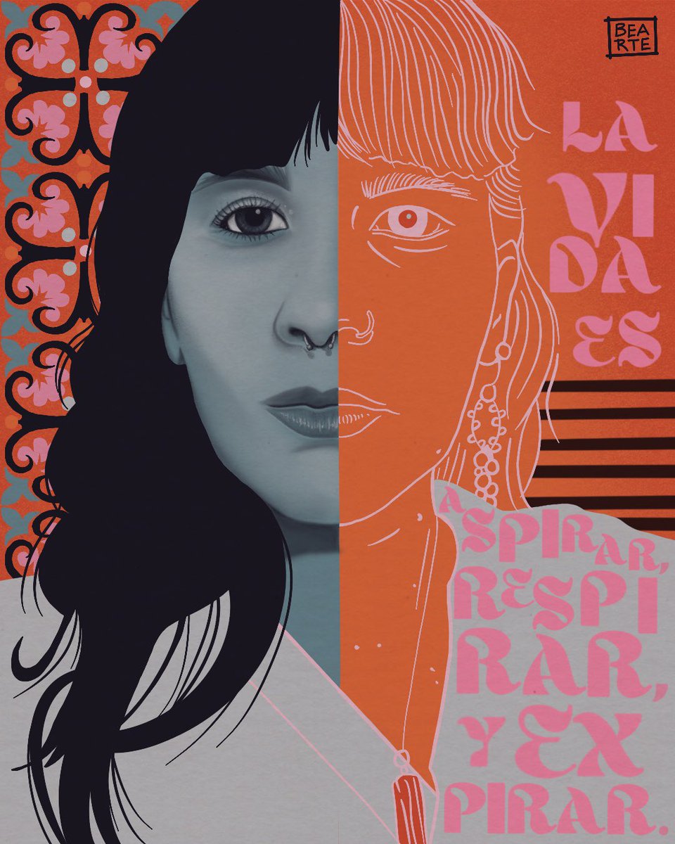 BeartePR's tweet image. "La VIDA es aspirar, respirar y expirar." 
 - Salvador Dalí

Autorretrato / Self portrait 

🎨♥️ Ilustración digital con @procreate 

#artistapuertorriqueña #elarteesvida #bearte #arte #art #painteveryday #popart #digitalwork #nft #type