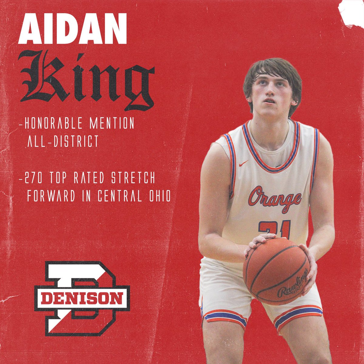 🏀 Aidan King is a 6’7 Forward from Westerville, OH and attended Olentangy Orange HS. Aidan helped lead his team to a record of 15-9 in his senior season while also being selected Division 1 Honorable Mention All-Central District. #GOBIGRED