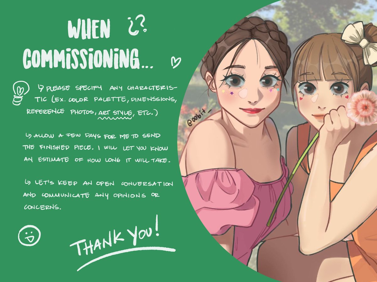 00bit_'s tweet image. COMMISSIONS ARE OPEN!! all specifications are down below. Please help by rt and sharing💓🍀