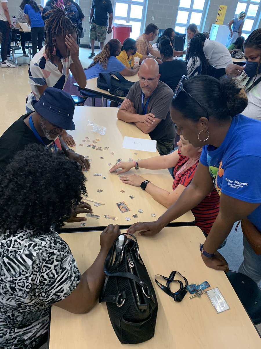FisherMagnetUp's tweet photo. The collaboration with Fisher Upper and Fisher Lower is real. The afternoon PD sessions focused on team building. We’re more than a team…. we’re family. #fisherfamily #dpscd https://t.co/o864UmOvxF