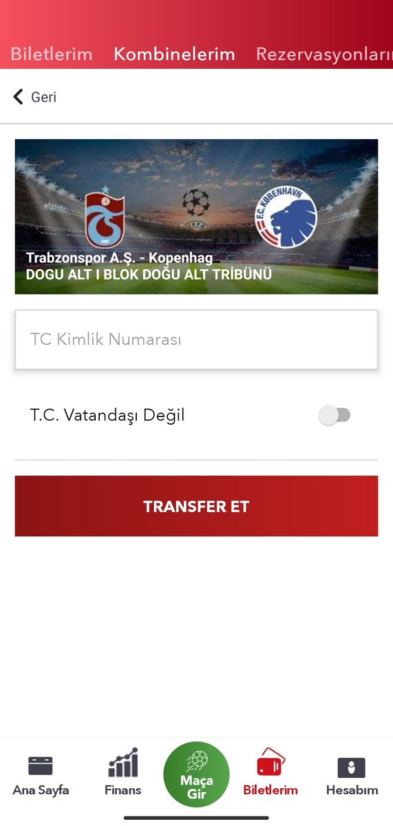Trabzonspor-FC Kopenhag Maraton alt ı blok satılıktır

#bilet #biletdevir #biletdevret #kombine #kombinedevir #kombinedevret #biletarıyorum #kombinem #trabzonspor