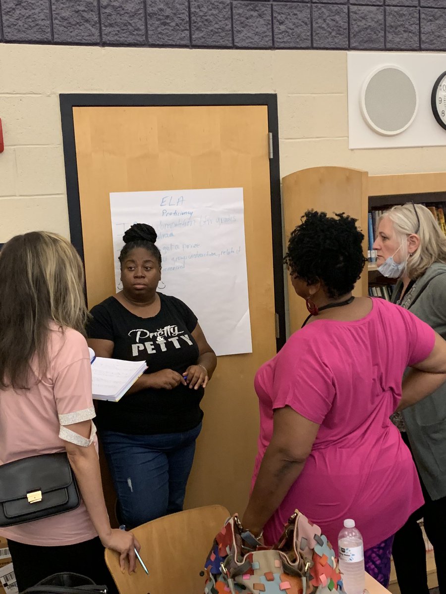 FisherMagnetUp's tweet photo. School is open! Fisher Upper staff is ready for early start. Our staff engaged in PD sessions this morning, in preparation for our students. #dpscd https://t.co/wT03xxxkYh