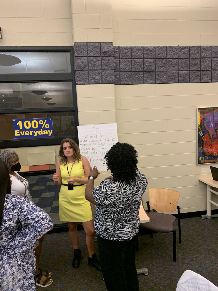 FisherMagnetUp's tweet photo. School is open! Fisher Upper staff is ready for early start. Our staff engaged in PD sessions this morning, in preparation for our students. #dpscd https://t.co/wT03xxxkYh