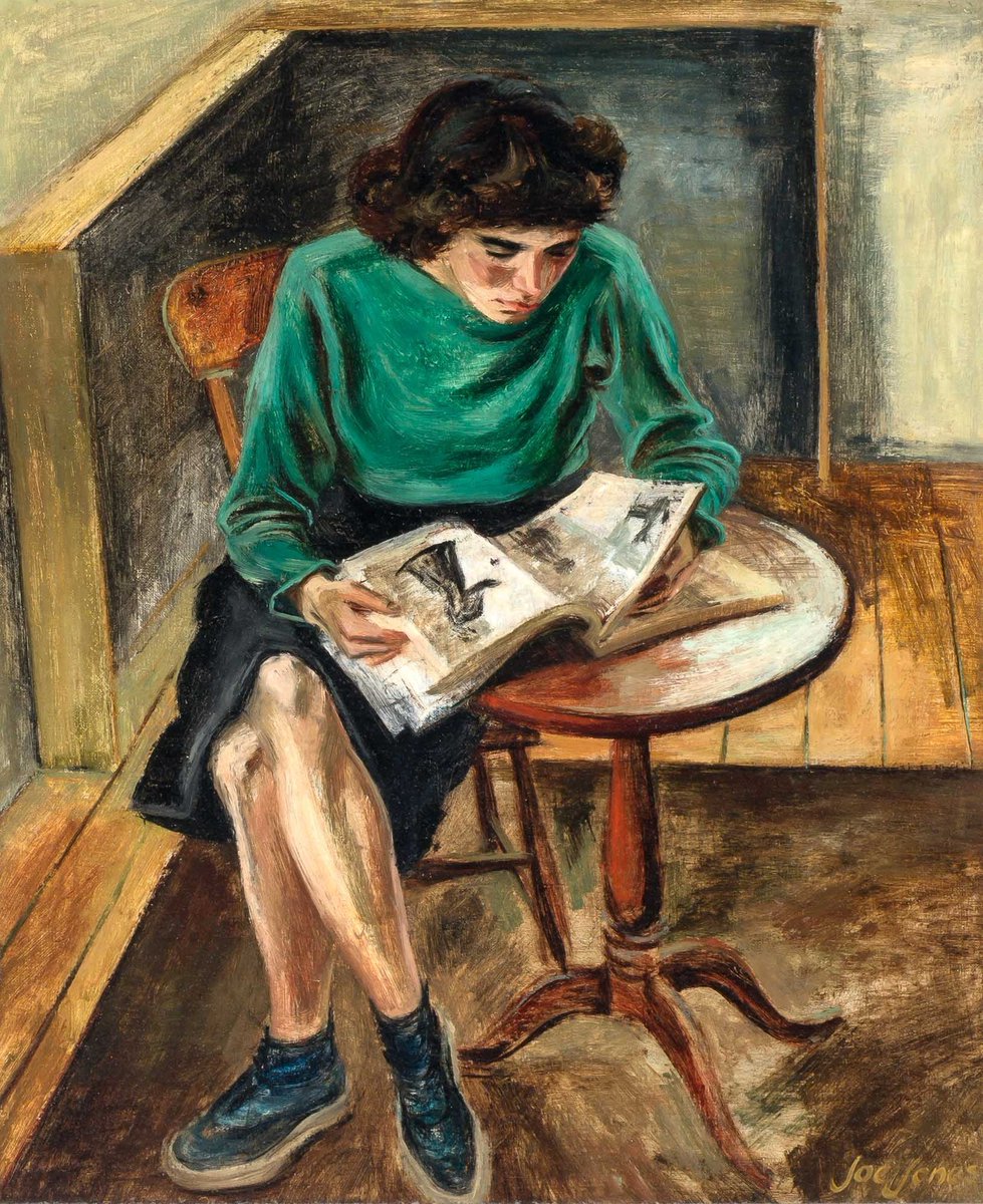 tomfishpaw's tweet image. #JoeJones

Girl Reading (1945)