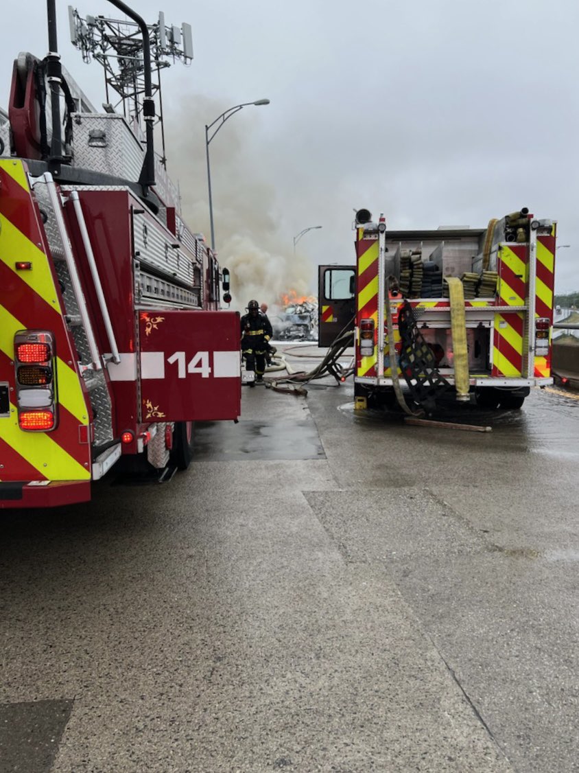 Mass State Police on Twitter "Rental Truck fully engulfed in flames on