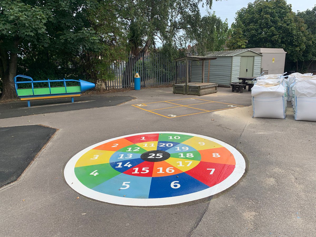 MrStag94's tweet photo. A bit of a change off tweet from what I normally put out there, but I'm rather proud of the work I done today for a primary school. Let's hope they like it when they go back. #Linepainting #roadmarker https://t.co/mwjmCS2YTe