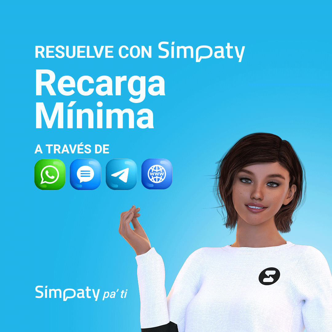 Simple_vzla's tweet photo. Escríbele a Símpaty YA y has tu recarga mínima 😁🤩

Sigue disfrutando de la mejor programación

Símpaty es pa´ ti

#AsiDeSimple 
#SimpleTV 
#Simpaty https://t.co/SERNoXo9W0