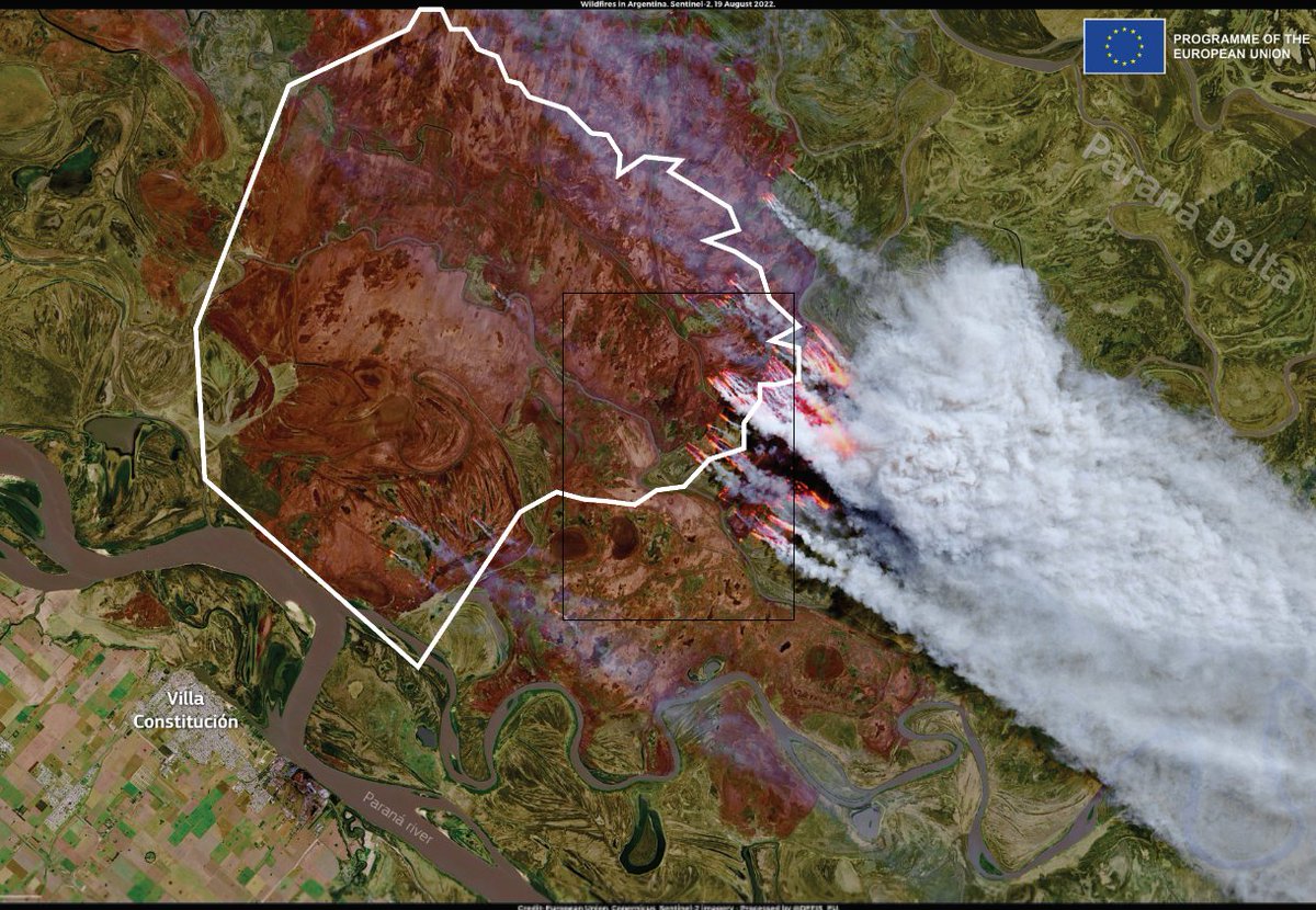 rusosnith's tweet photo. Para que les porteñes entendamos la magnitud de los incendios en el delta, en este caso, frente a Villa Constitución el viernes 19: https://t.co/h2FQshnQlq