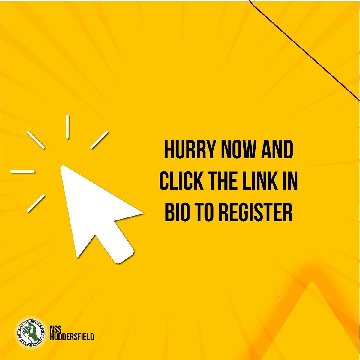 Lots of opportunities you're missing out on.

Hurry now and register via the link in our bio

#Nsshud #unihud #England #nigerianstudents