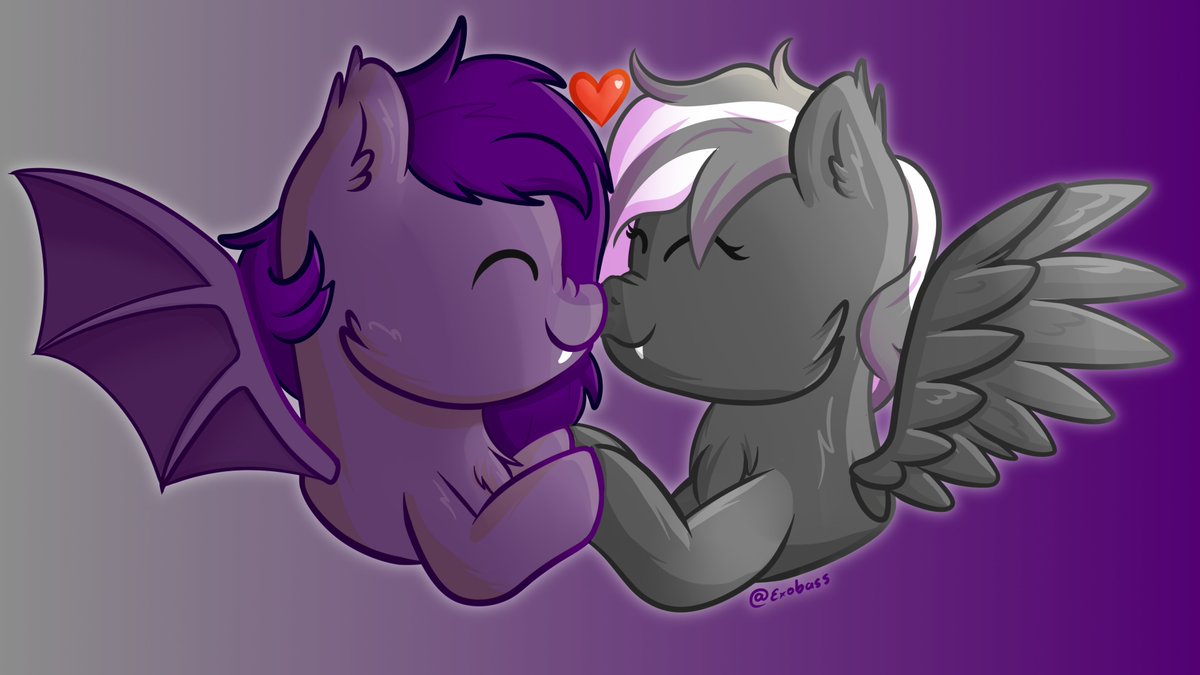 Exobass's tweet photo. so @Mangopony53 asked me if I had some cute couple YCH's so we revived these for her and her new partner @Beasty0401 ! such cute couple ponies https://t.co/tk0Zy1JwN1