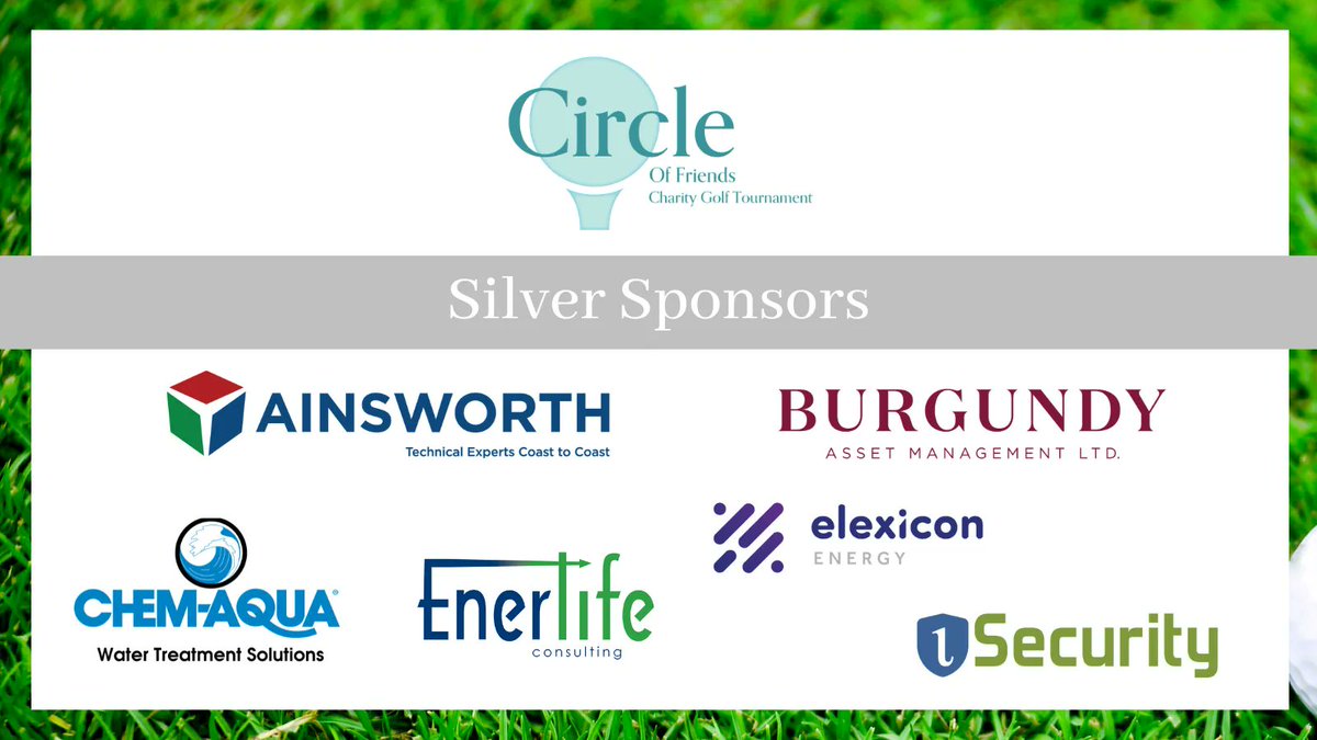 OntShoresFdn's tweet photo. Extending heartfelt thanks to our first group of Silver Sponsors for the Circle of Friends Golf Tournament: @AinsworthInc, @BurgundyAsset, @ChemAquaWater, @ElexiconEnergy, @EnerlifeInc and #iSecurity. 
Thank you for promoting #mentalhealth and #recovery @OntarioShores ! 🙌 https://t.co/JkpZK5O6qR