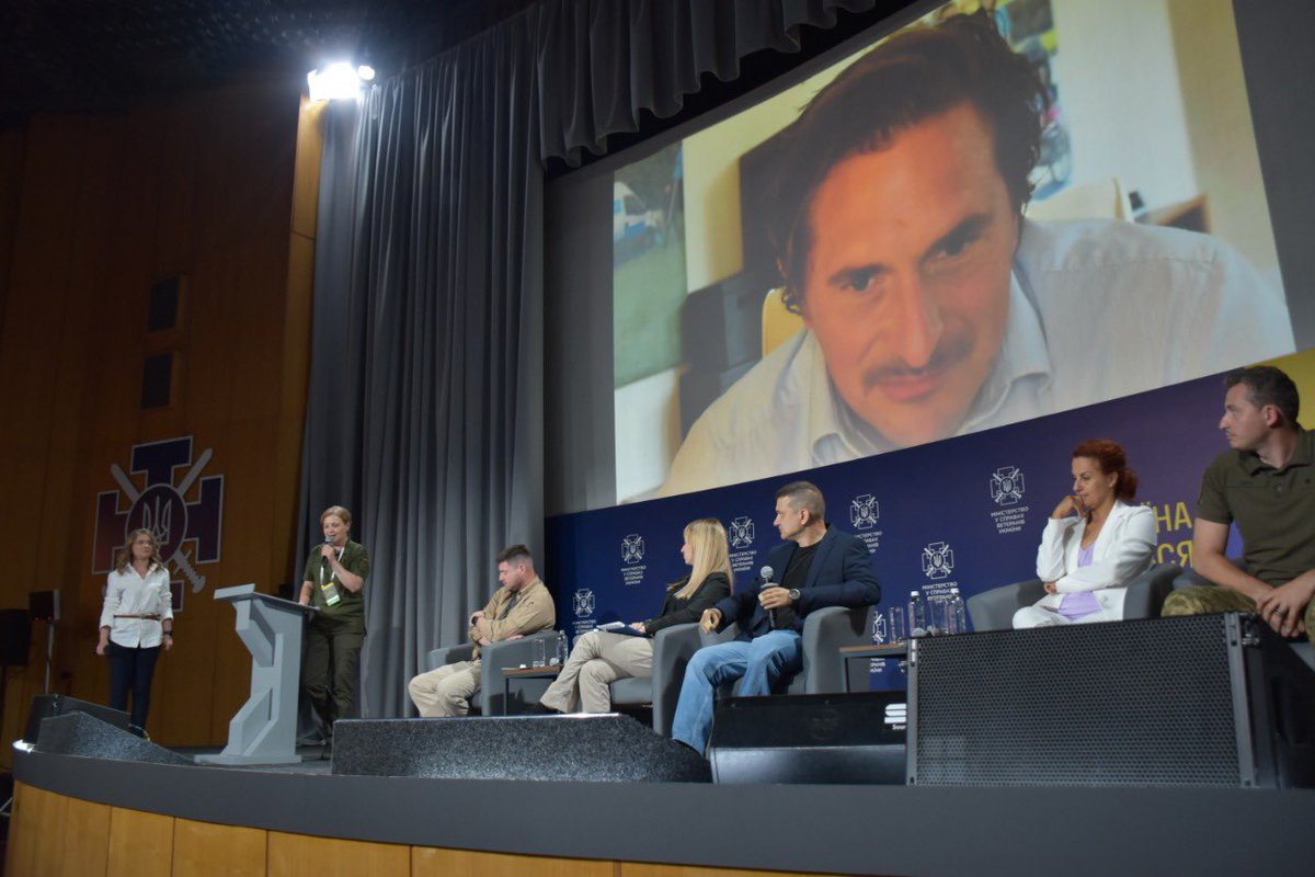 JohnnyMercerUK's tweet photo. First day back and straight into it speaking at an International Veterans event in Kyiv. They’ve seen a lot of combat, but the truth is, with good structures and programmes in place, most veterans will recover and reintegrate to civilian life well. Amazing people 🇺🇦 https://t.co/hcPulc7uci