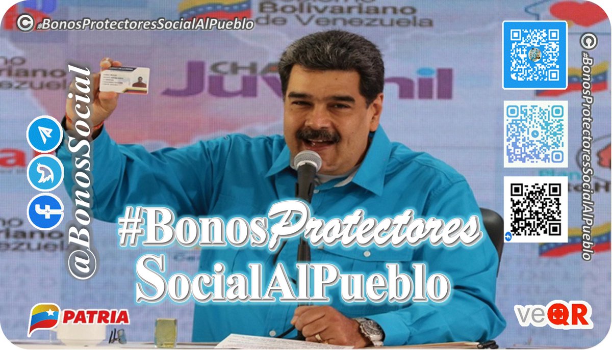 BonosSocial's tweet photo. 🚨 #PENDIENTE: En los próximos días a través del Sistema @CarnetDLaPatria se estará activándose el 2do. #BonoEspecial del mes (agosto 2022).

💻 Atentos a la información oficial del #BlogPatria.

@BonosSocial
#RefuerzaTuVacuna https://t.co/v7MROOxgCD