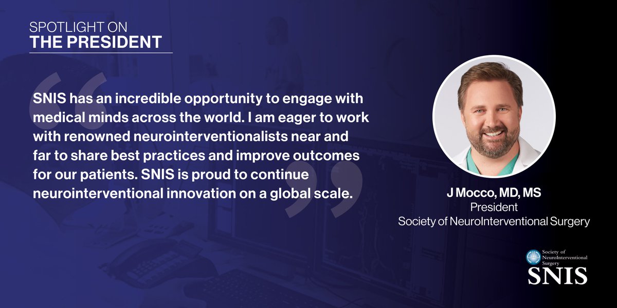MountSinaiNeuro's tweet image. As the 2022 @SNISinfo president, @JMoccoMD, endovascular neurosurgeon at @MountSinaiNeuro will lead global initiatives to advance excellence in minimally invasive neuroendovascular care for #stroke, brain aneurysms &amp;amp; other diseases of the head, neck/spine. snisonline.org/j-mocco-md-ms-…