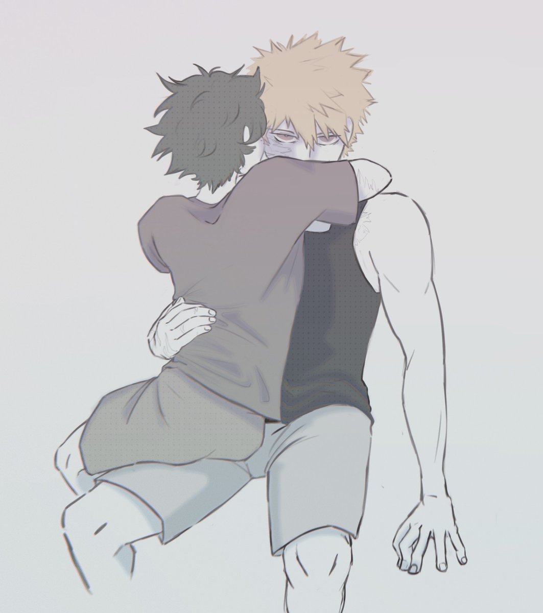 ghostpopcherry's tweet photo. after the war they became super clingy and obsessed and everyone thinks it’s annoying  #BKDK #bakudeku https://t.co/Ovl87SfxCA