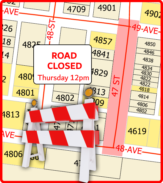 Just a reminder that the 4800 block of Main Street will be closed for the Flagstaff Fresh Market on Thursday starting at 12pm.  Please use alternative routes and parking options.  We apologize for any convenience but hope to see you at the market starting at 4pm.