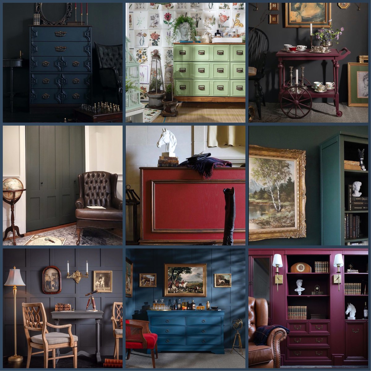 The 9 new rich colours from <a href="/FusionPaint/">Fusion Mineral Paint</a> are here and proving very popular to Irish upcyclers. Which is your favourite? 

#upcycle #interiorstyling #Sustainability