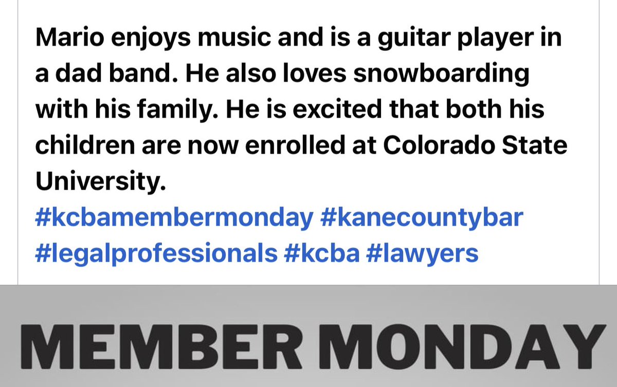 palermolawgroup's tweet photo. A big Thank You to the Kane County Bar Association for their excellent write-up! #kcbamembermonday #kanecountybar #legalprofessionals #kcba #lawyers https://t.co/S0MgN6zIl5