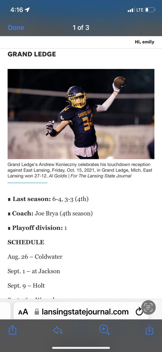theloganallen's tweet photo. Excited for a great football season. Friday is the first game of the season! Let’s go comets! 💛💙 #66 #glfootball #grandledge #junioryear #brotherhood https://t.co/xklSmHNJGi
