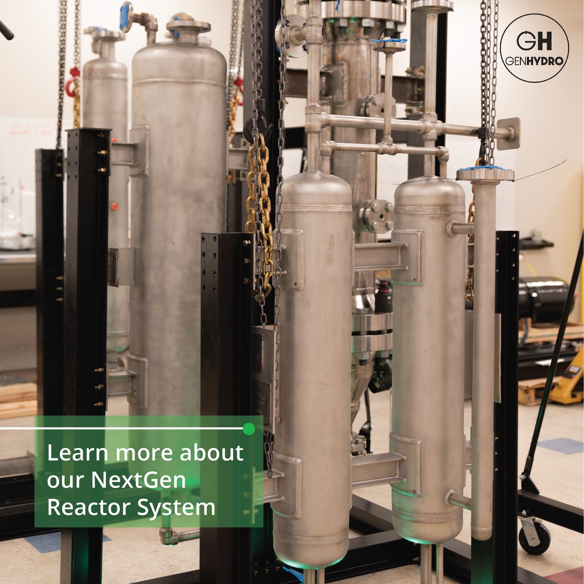 GenHydroinc's tweet image. With the guidance of our CEO, Eric Schraud, GenHydro Inc. produces #greenhydrogen with a novel method, using our NextGen #reactorsystem, while also producing #greenelectricity as a coproduct, making the net cost of green hydrogen today lower than the projected 2030 targets.