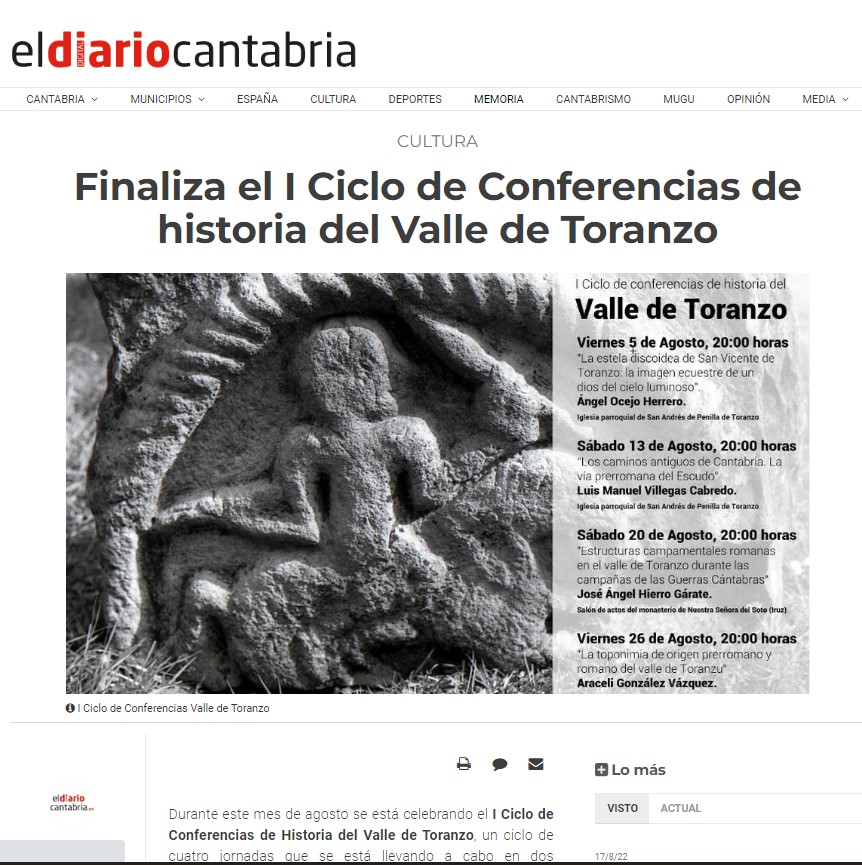 regcantabrorum's tweet photo. A punto de finalizar el I ciclo de #historia del valle de #Toranzo, queremos agradecer el apoyo popular (lleno absoluto) y de los medios de #Cantabria 💢. El viernes 26 a las 20:00h última cita con "La #toponimia de origen #prerromano del valle de #Toranzu" de @Araceli_ENTHUMN https://t.co/uRPZ4KJIgV