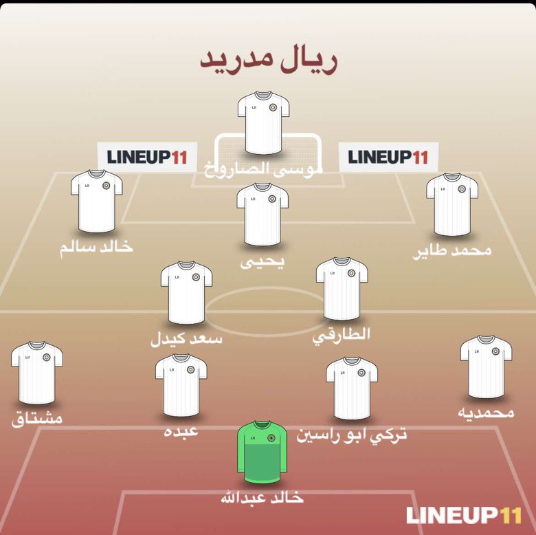 📄 قائمة #الفريقين لمباراة اليوم  ⬇️
 #بطولة_الفريق13