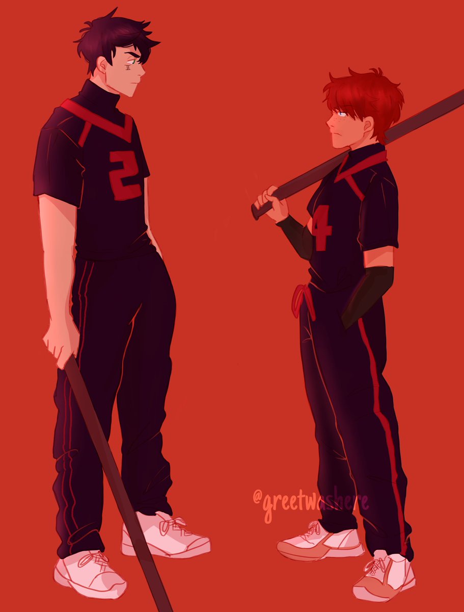 a face off between edgar allen’s starting strikers: Kevin Day &amp; Nathaniel Wesninski #aftg #allforthegame #neiljosten #thefoxholecourt #kevinday #fanart
