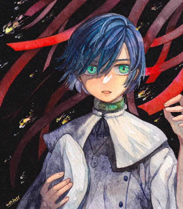 水彩で物言いたげな少年少女描いてます。グイグイ成長してるし、今週末にはタグ主催をするので今のうちにどうぞ…っ! #いつか超つよつよ作家になるので今のうちに推しませんか 