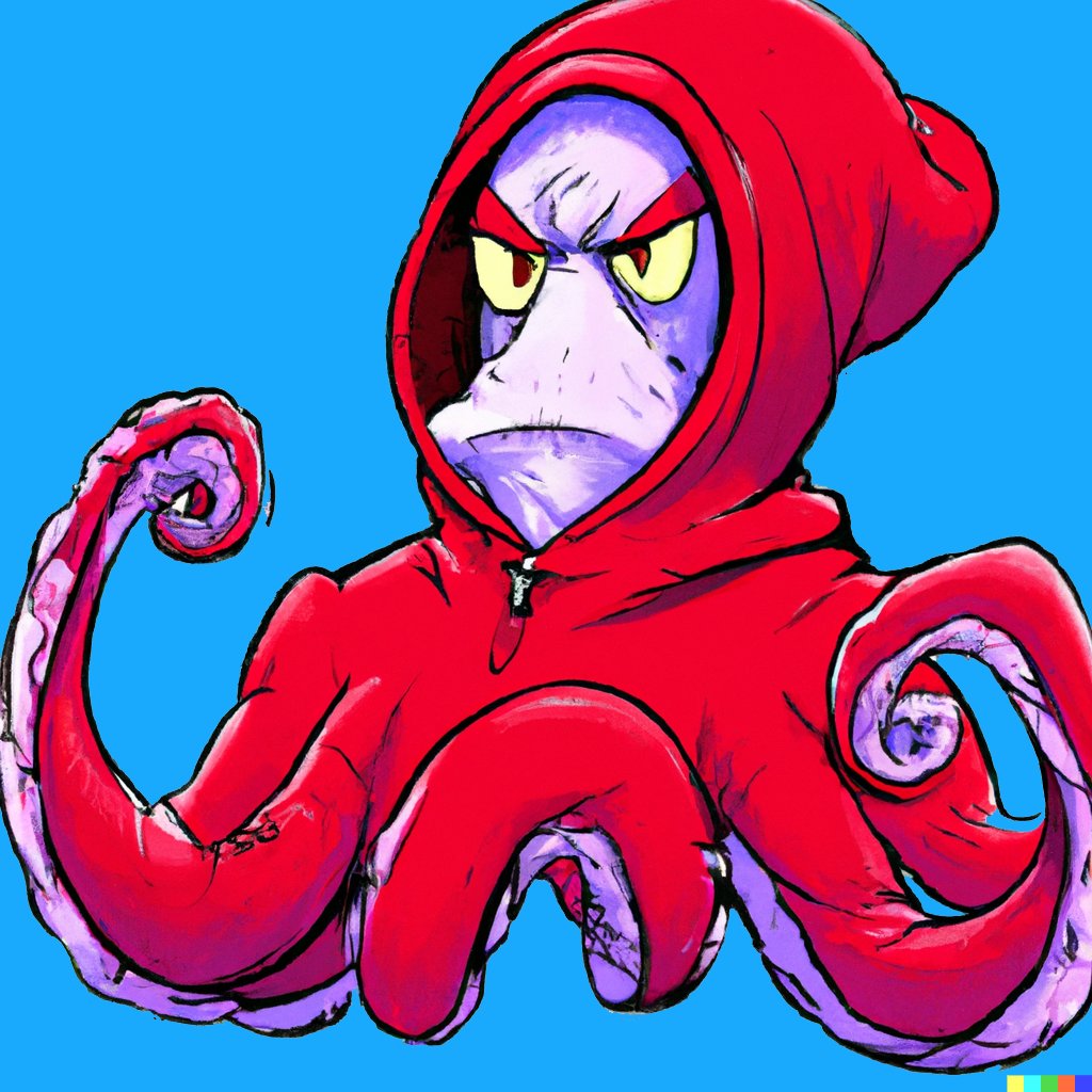 bigheadhq's tweet photo. Meet Orion the Octopus.
A DallE generated character based on community suggestions. Help us to tell Orion's story this week by voting in our daily poll. β¬οΈβ¬οΈ
#AINFT #CollaborativeFiction #dalle2 https://t.co/0fBK8GrQWF