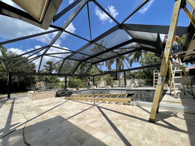 MLGContracting's tweet photo. And another one... #screenenclosure #poolcage https://t.co/zUNLNBMOSq