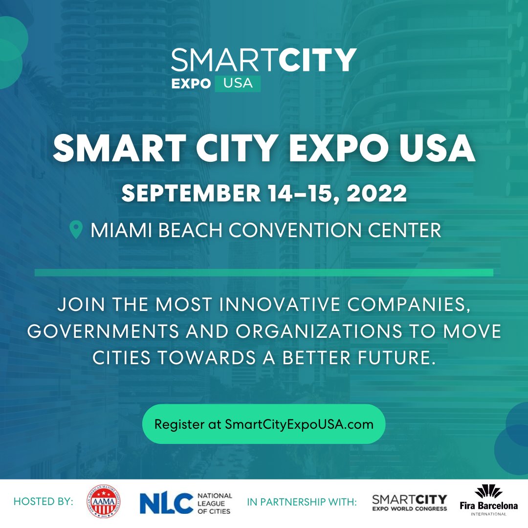 Smart City Expo USA is building smart, equitable,
and sustainable 21st Century Cities‼️

🤝 100+ cities invited
🎤 100+ speakers
👥 3,000+ expected visitors

Will we see you there? 👀

Register today at l8r.it/P2rC!

<a href="/SmartCityexpo/">Smart City Expo World Congress</a> <a href="/Fira_Barcelona/">Fira Barcelona</a> #SmartCities