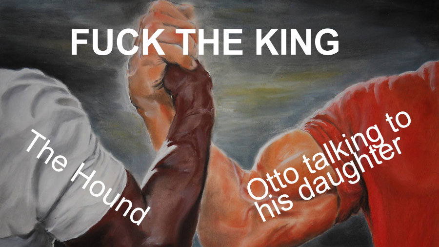 FreeFolkMemes's tweet photo. "Fuck the King"

via u/sylqis | #HOTD https://t.co/Z7T2VAB8Ne