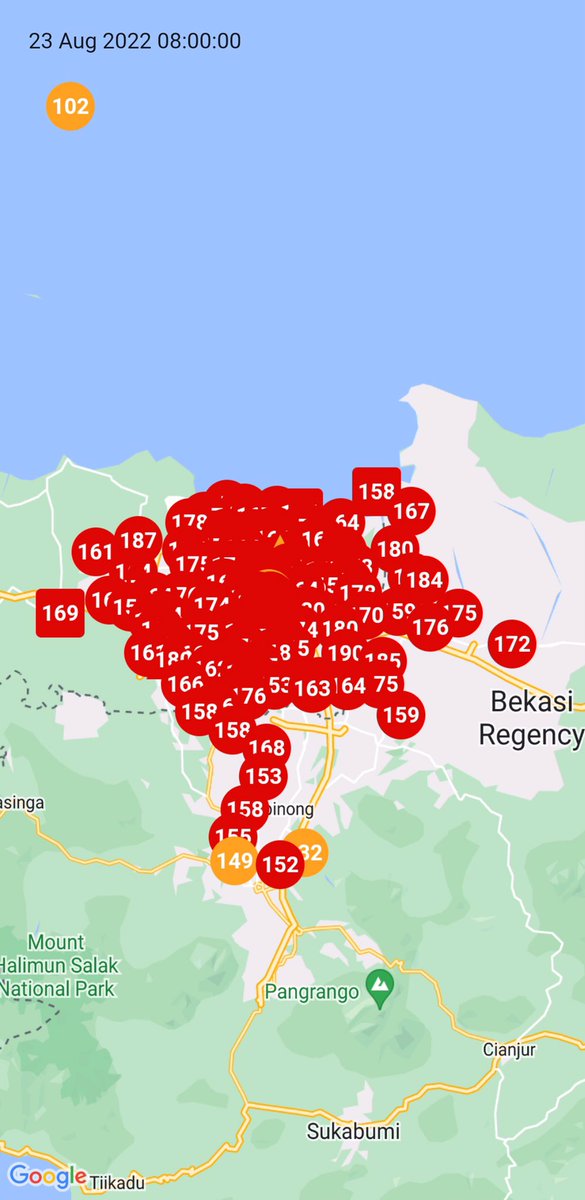 yayasannafas's tweet photo. 🚨POLUSI UDARA TINGGIIIII🚨

Sangking meratanya sampai mesti di bagi jadi dua tweet nih.

Bagian pertama: Jabodetabek, Bandung dan Semarang!

Terpantau “tidak sehat” dengan tingkat polusi mencapai 11 kali di atas batas aman WHO. https://t.co/DoV7j2NTVh