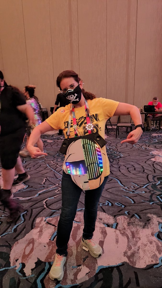 Rootpwner's tweet photo. @Hexum064 Still loving the Big F'ing badge from @defcon this year!!!!! Still negative for 'rona....... https://t.co/tEIQRNbEHV