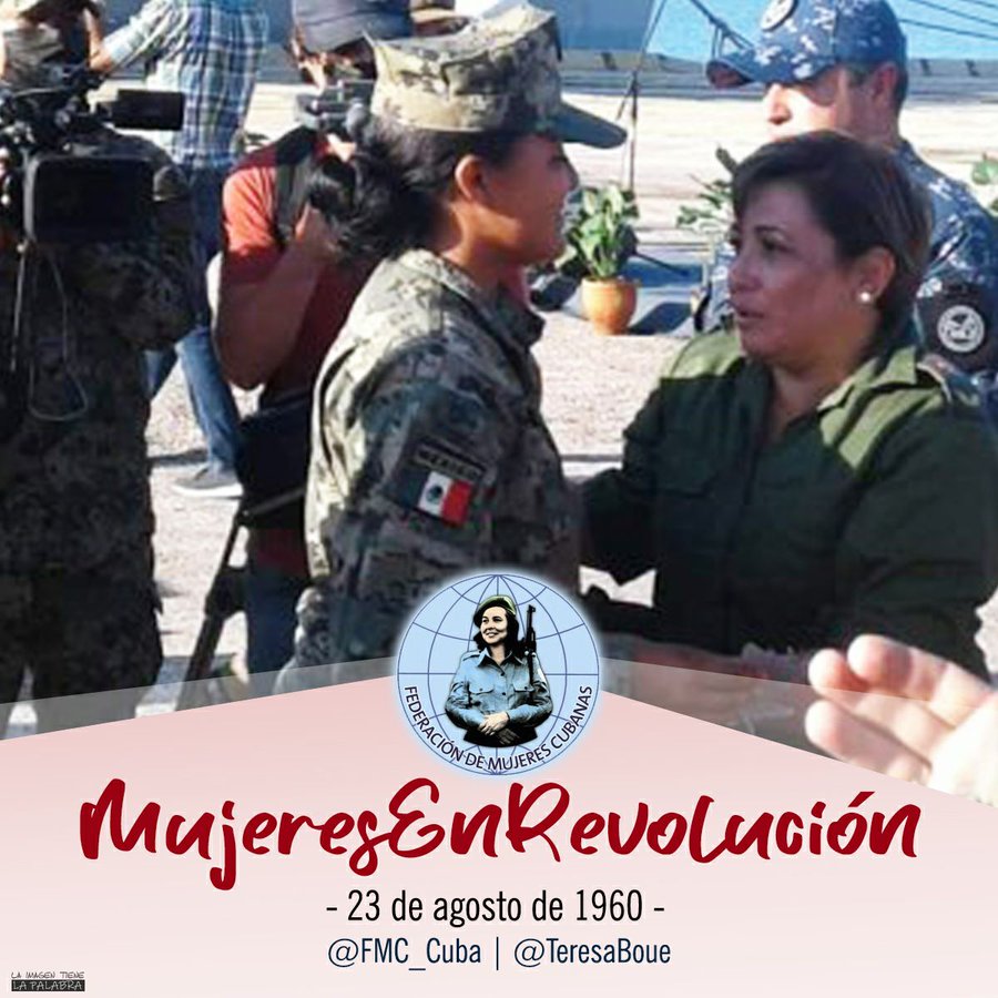#FidelPorSiempre "[...]no ha habido aporte a la defensa de nuestro suelo y de la soberanía de la Patria, que no haya contado con la presencia invariablemente entusiasta y patriótica de la mujer cubana" #Cuba #MujeresEnRevolución <a href="/FMC_Cuba/">FMC de Cuba</a> <a href="/PartidoPCC/">Partido Comunista de Cuba</a> <a href="/DiazCanelB/">Miguel Díaz-Canel Bermúdez</a>  <a href="/DrRobertoMOjeda/">Dr. Roberto Morales Ojeda</a>
