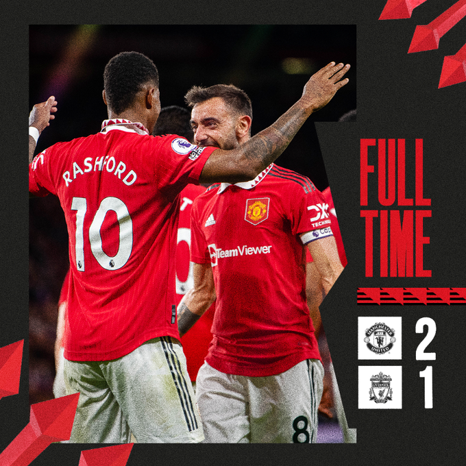 schalke_usa's tweet photo. Congratulations to my beloved MANCHESTER UNITED for its huge 2:1 home WIN over Liverpool today! MARCUS RASHFORD scored the winning goal! Now, RED DEVILS, use this MOMENTUM to keep on WINNING! You GOT this! #GloryGlory #ManUtd #MUFC #RedDevilsPride #EPL #FootballIsLife ⚽️🏴󠁧󠁢󠁥󠁮󠁧󠁿♥️🥰👍 https://t.co/G7ujyjD1sQ