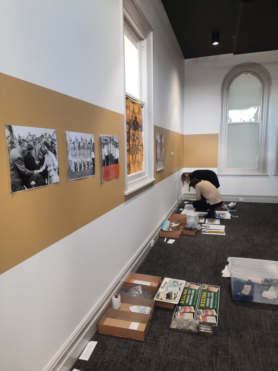 Our new 20th century exhibition taking shape upstairs.