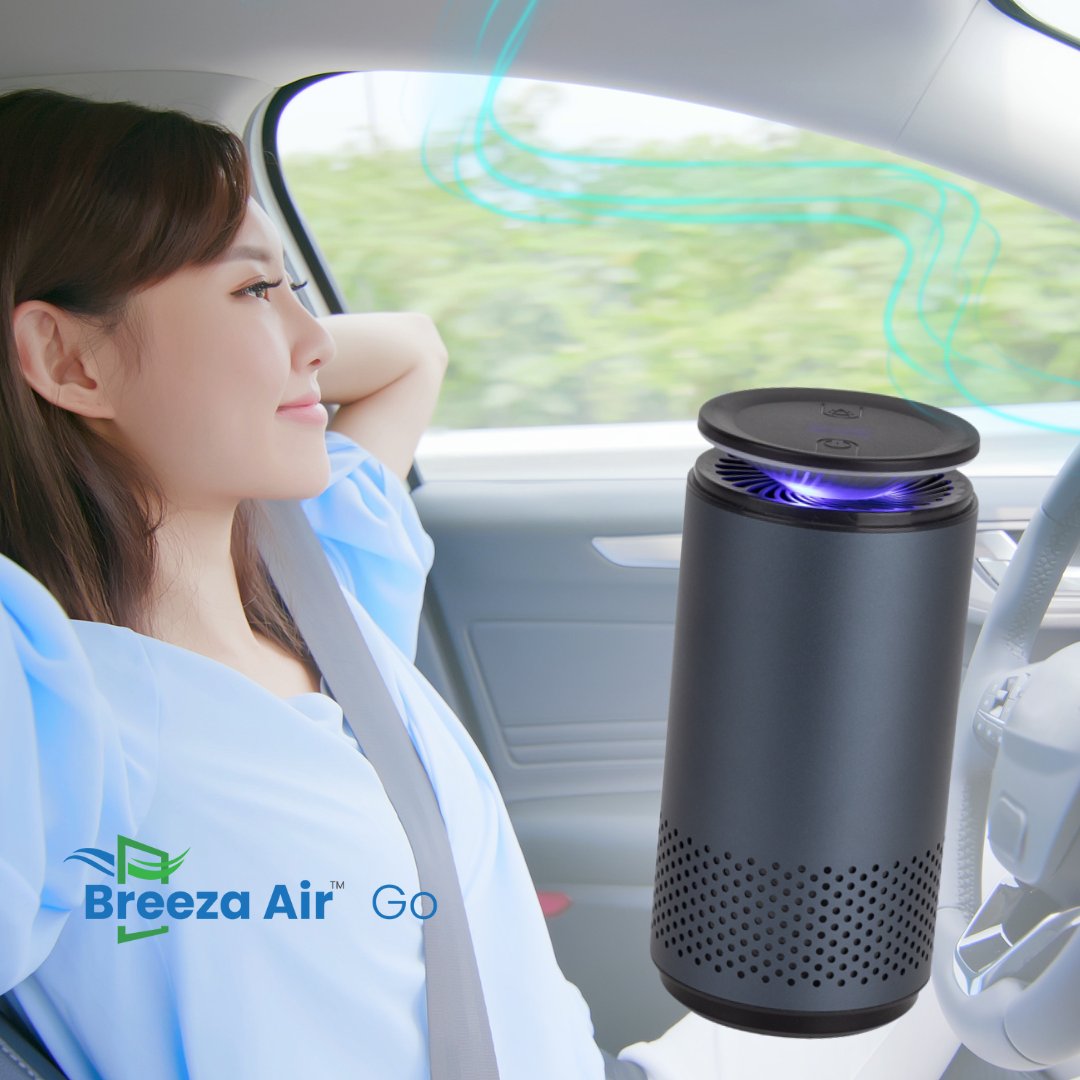 Breeza Air GO, the smart car air purifier - Electro-Plasmanano technology, 
💚Removes up to 99.99% of bacteria and virus. 
💚 SUPER HEPA Filter - last up to 500 hours. 

#carpurifier #singaporecarpurifier #smartcarpurifier #portablepurifier #portableairpurifier#BreezaAirGO