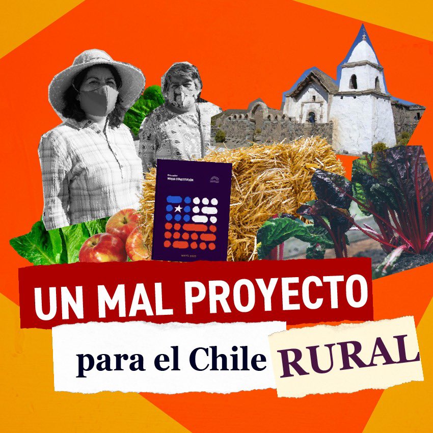 Todos queremos un cambio. Desde el mundo rural queremos que se mejore la vida de nuestras familias, pero con una mirada sostenible. La Nueva Constitución es #UnMalProyecto, no da lo mismo lo que hagas el 4 de septiembre.
 
#ChileRuralMereceUnaMejor
 
Info buff.ly/3P9w8O6